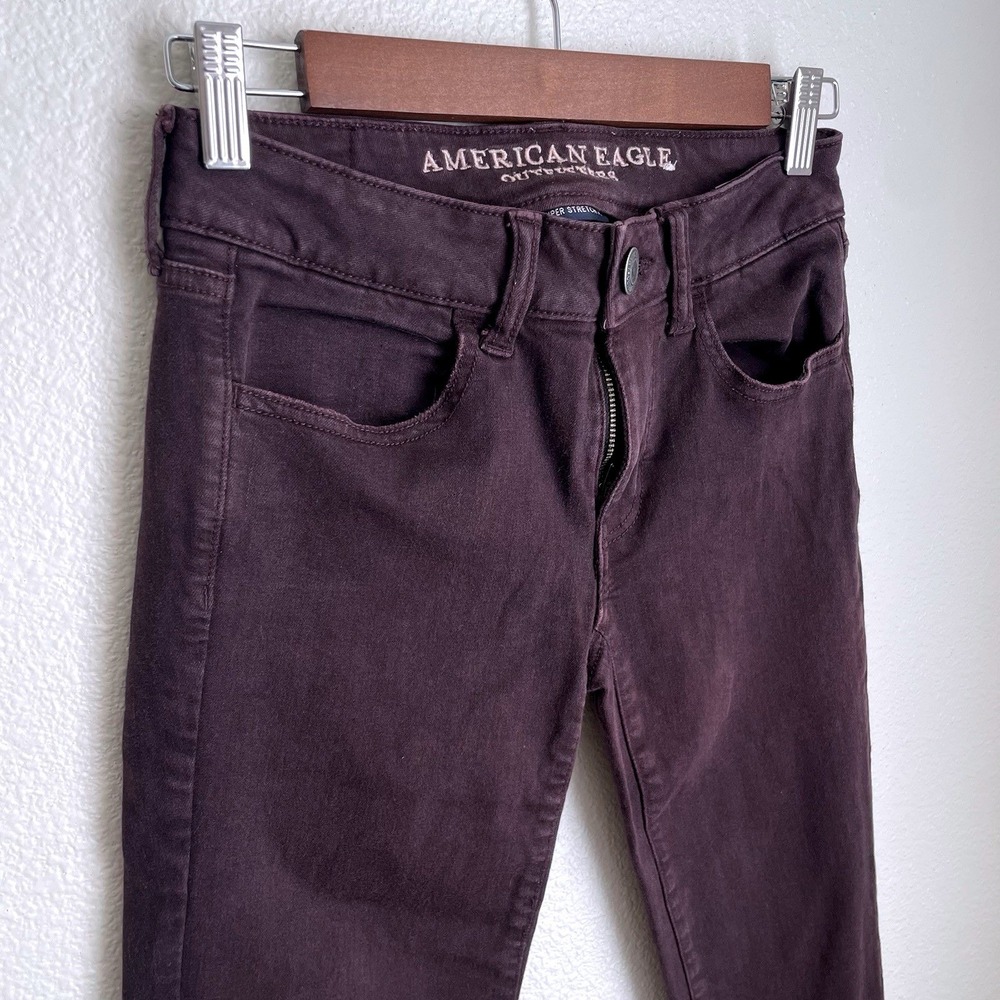 American Eagle Outfitters Womens Size‎ 2R Super Stretch Jegging Maroon Pants